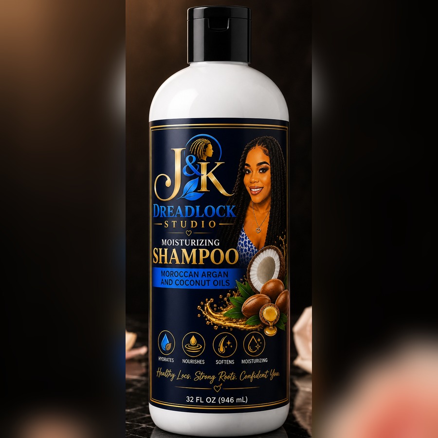J&K Moisturizing Shampoo with Moroccan argan and coconut oils