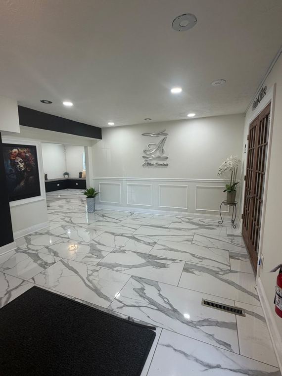 Through the lobby